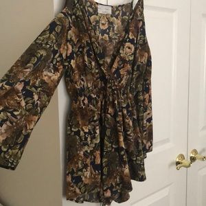 Floral print romper